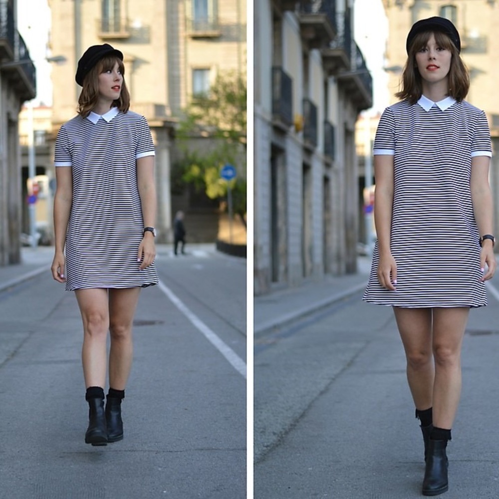 Striped collared Zara Trafaluc dress